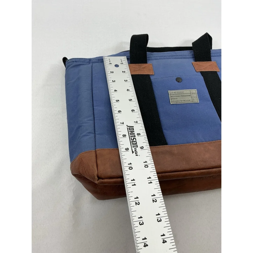 Hex Laptop/tablet Padded Case Blue Canvas Pockets Handheld Strap